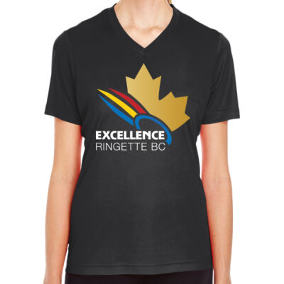 Team 365 Women's Excellence Ringette Colourful Crest Printed T-Shirt Thumbnail